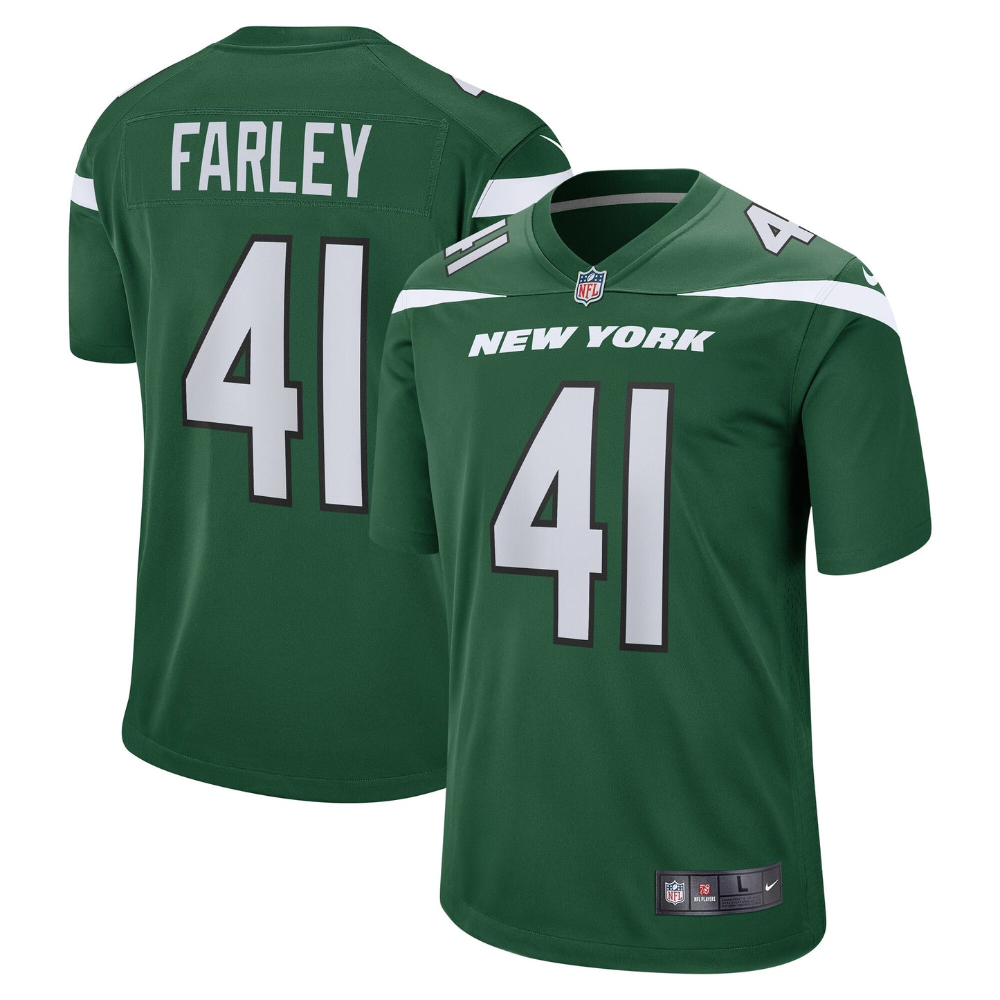 Matthias Farley New York Jets Nike Game Jersey - Gotham Green