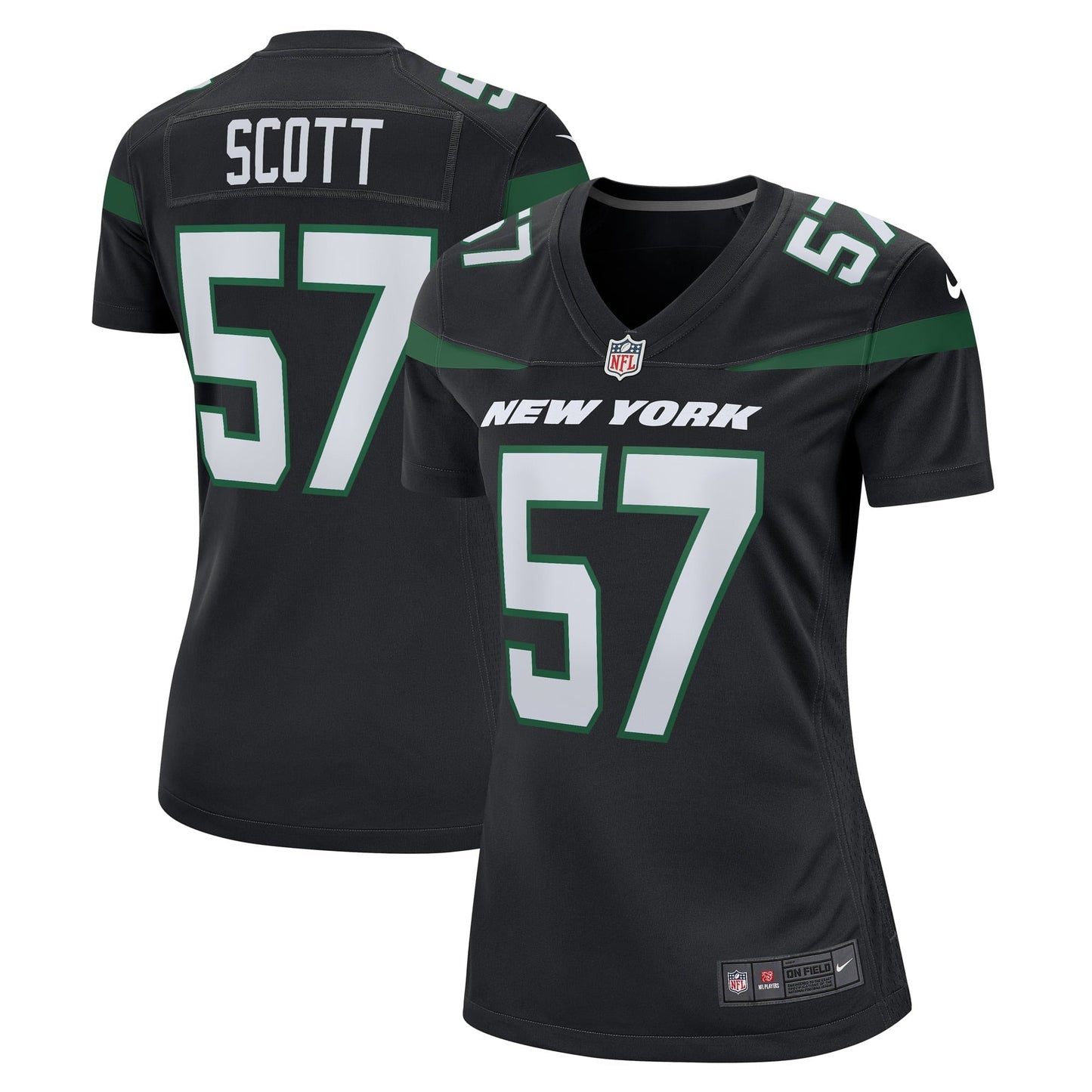 Women's Nike Bart Scott Black New York Jets Retired Player Jersey