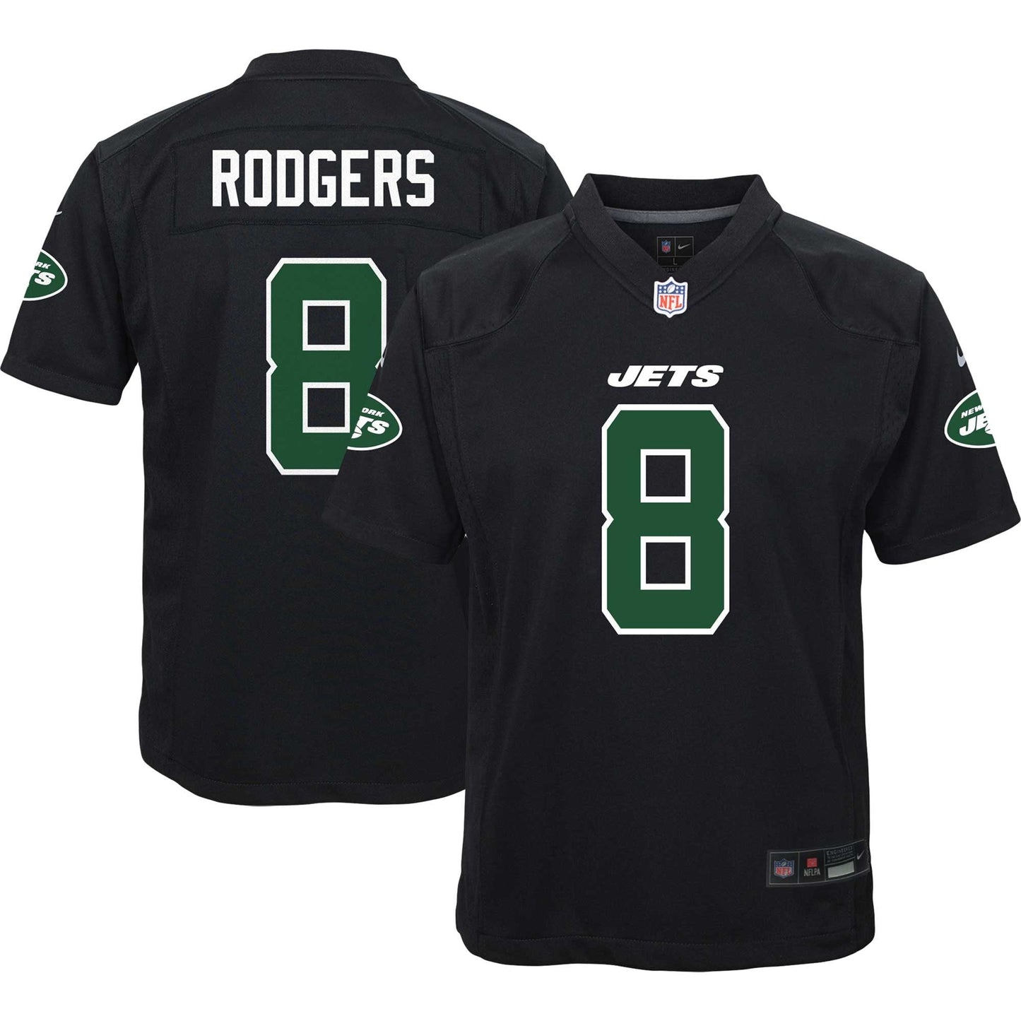 Youth Nike Aaron Rodgers Black New York Jets Game Jersey
