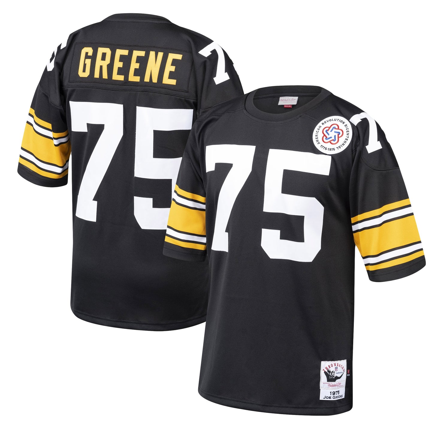 Joe Greene Pittsburgh Steelers Mitchell & Ness 1975 Authentic Throwback Retired Player Jersey - Black