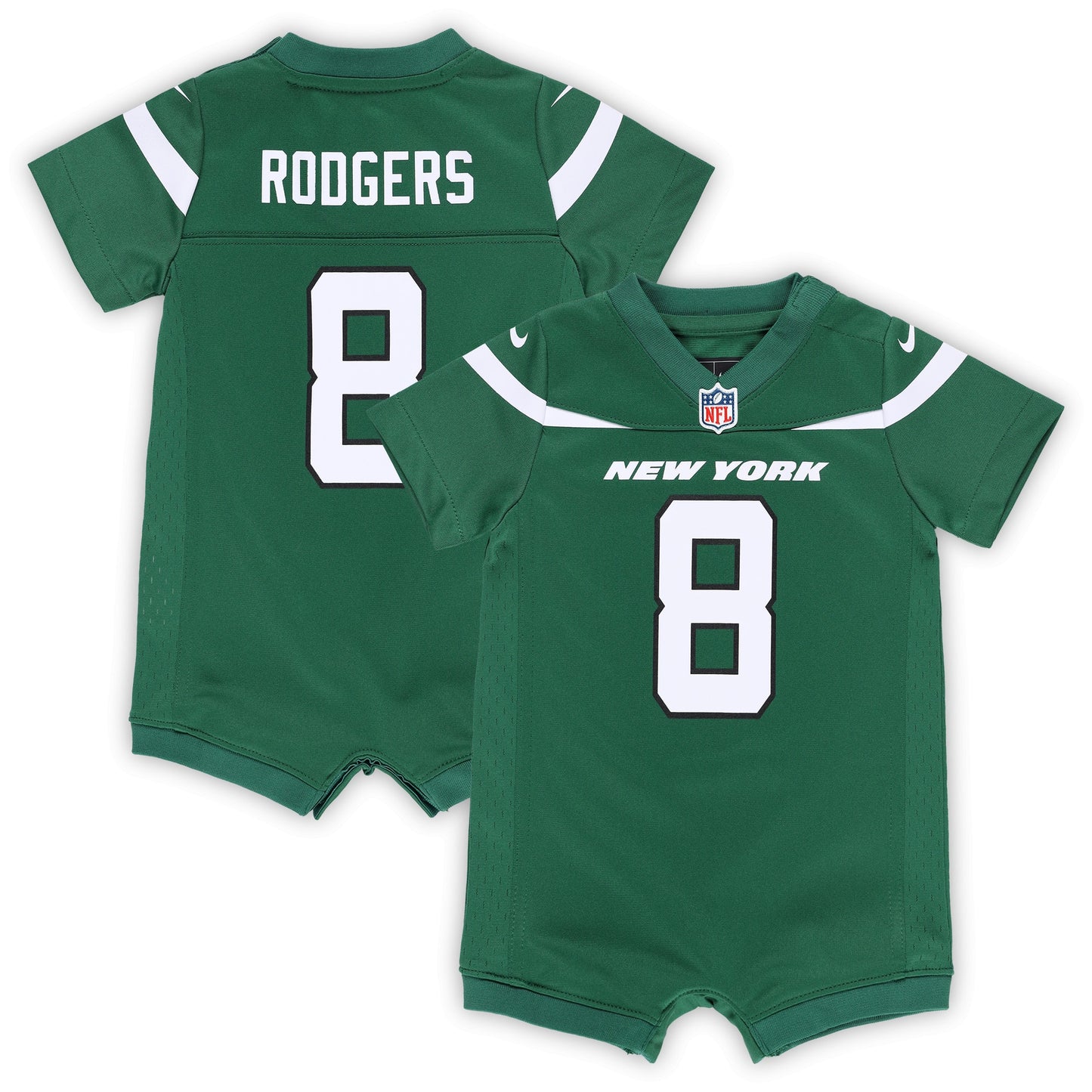 Aaron Rodgers New York Jets Nike Newborn & Infant Game Romper Jersey - Green