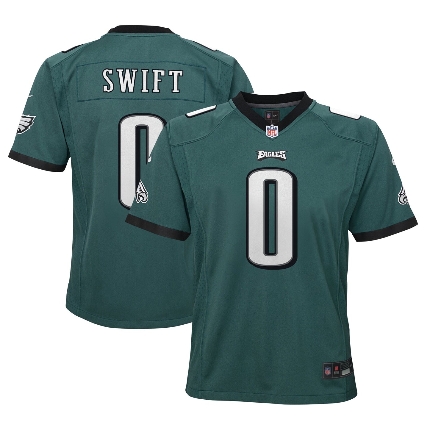 D'Andre Swift Philadelphia Eagles Nike Youth Game Jersey - Midnight Green