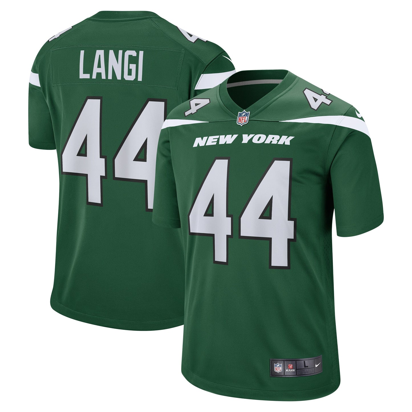 Harvey Langi New York Jets Nike Game Jersey - Gotham Green