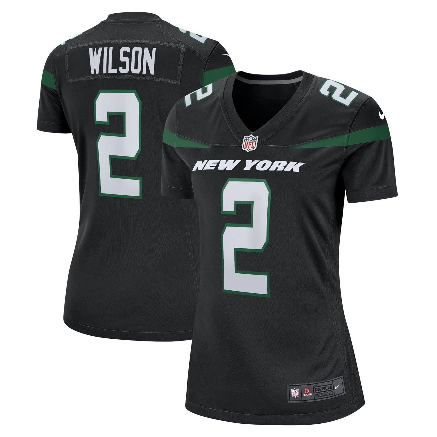 Women's Nike Zach Wilson Black New York Jets Alternate 2021 NFL Draft First Round Pick Game Jersey