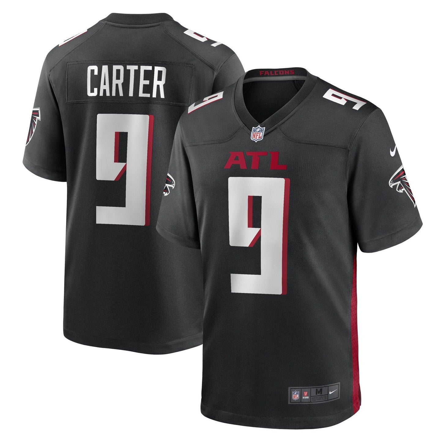 Men's Nike Lorenzo Carter Black Atlanta Falcons Game Player Jersey