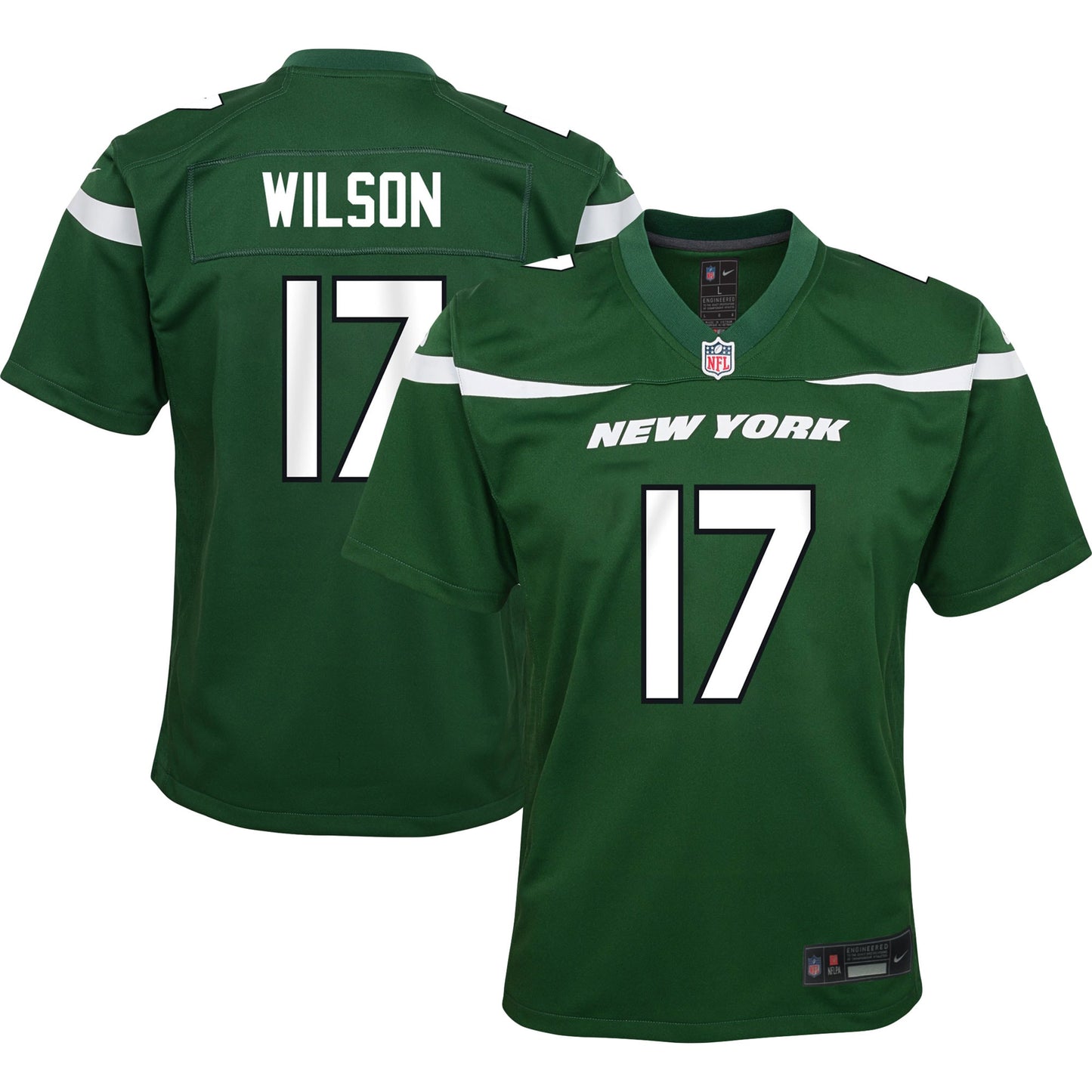 Garrett Wilson New York Jets Nike Youth Game Jersey - Green