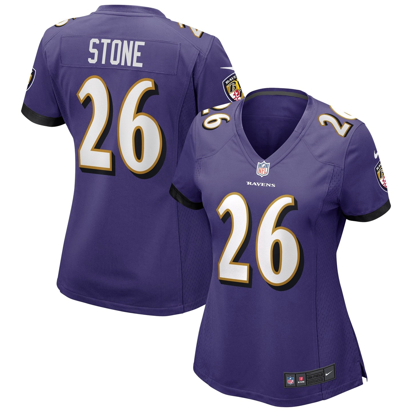 Women's Nike Geno Stone Purple Baltimore Ravens Game Jersey