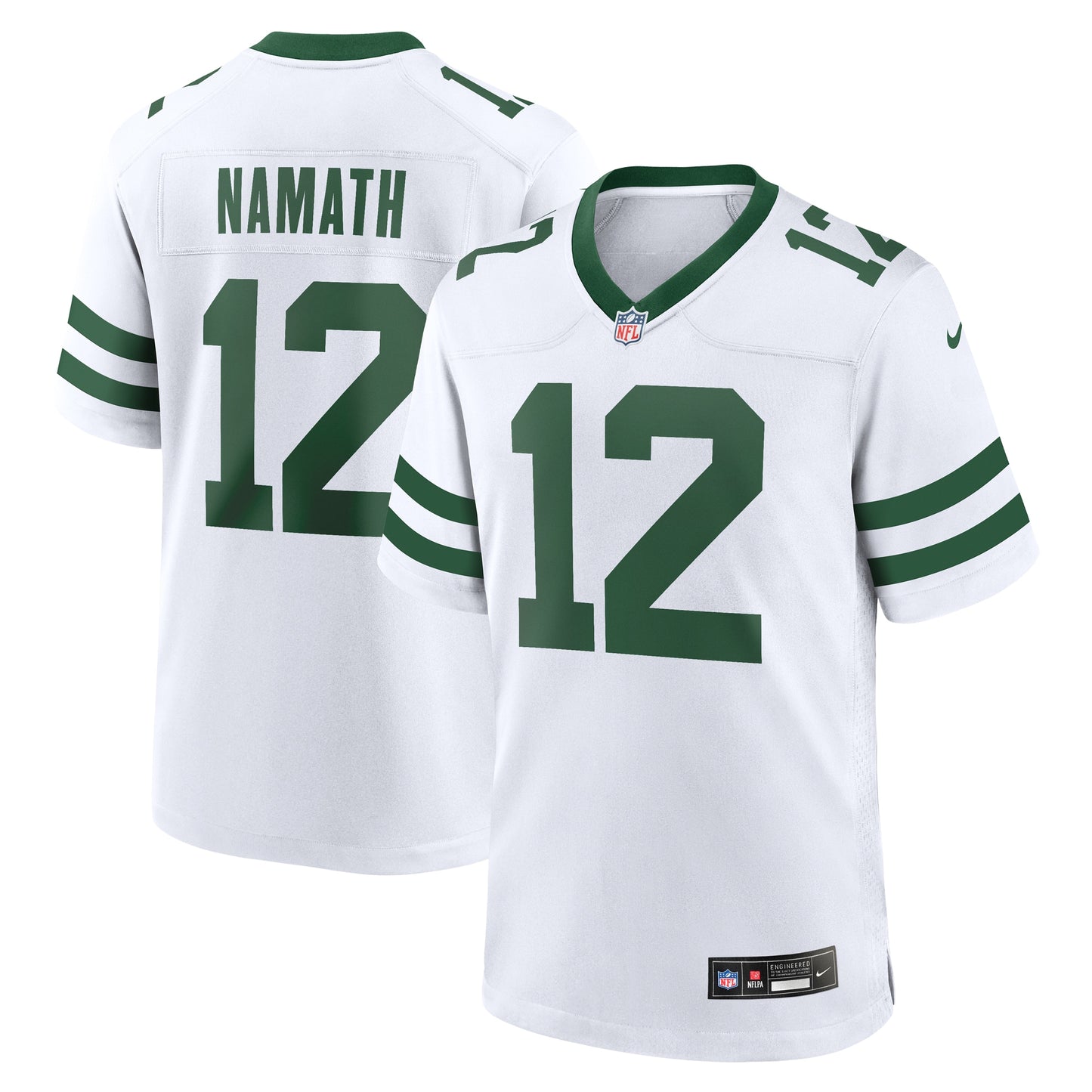 Joe Namath New York Jets Nike Legacy Retired Player Game Jersey - White